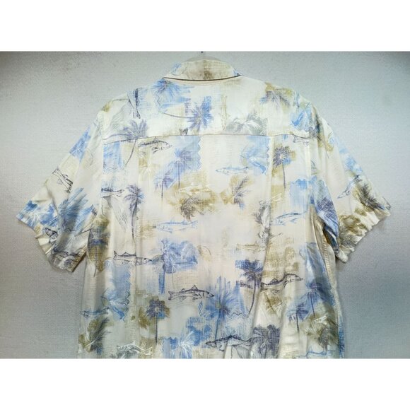 Batak Bay Mens Hawaiian Button Up Shirt Size M Tropical Short-Sleeve - Picture 11 of 12